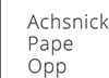 Logo Achsnik, Pape, Opp